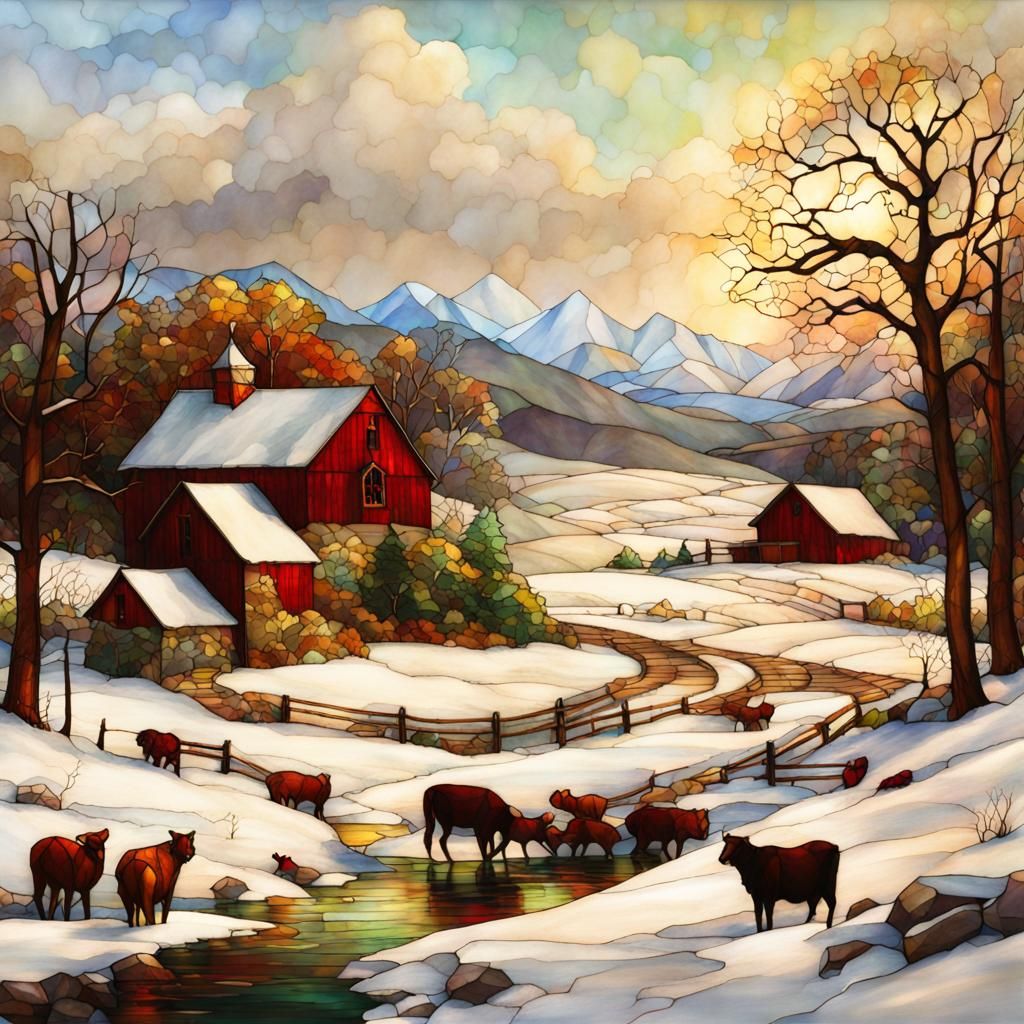 Colorful Stained Glass Window Art