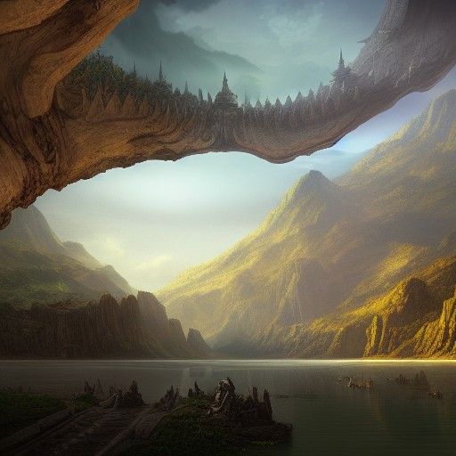 Epic Fantasy Landscape Matte Painting