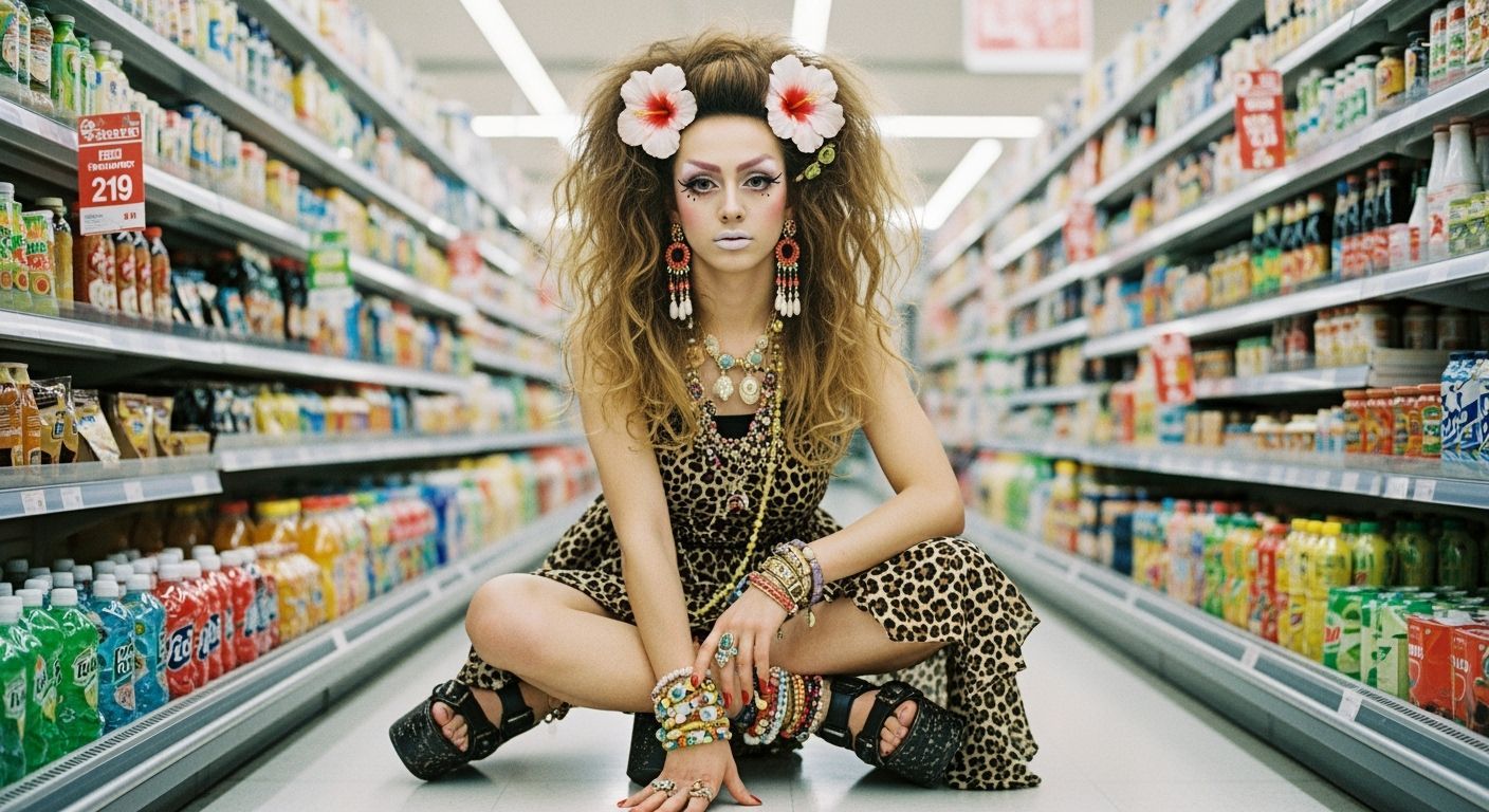 90's Gyaru Survivor in Supermarket Aisle, Film Still