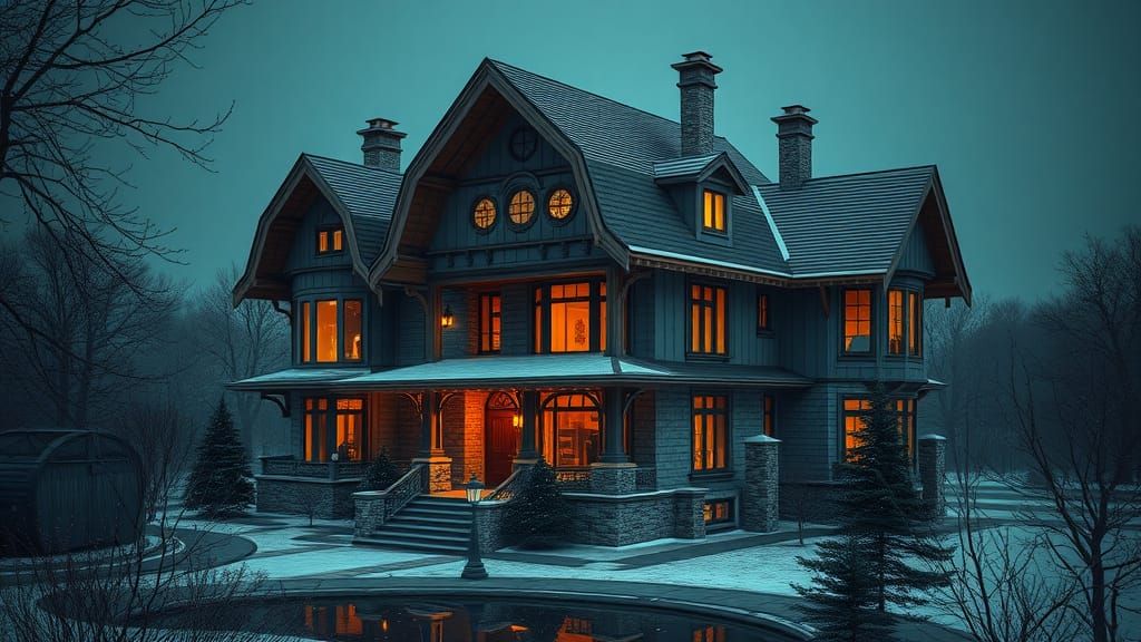 Futuristic House Number 8 in Moody HDR