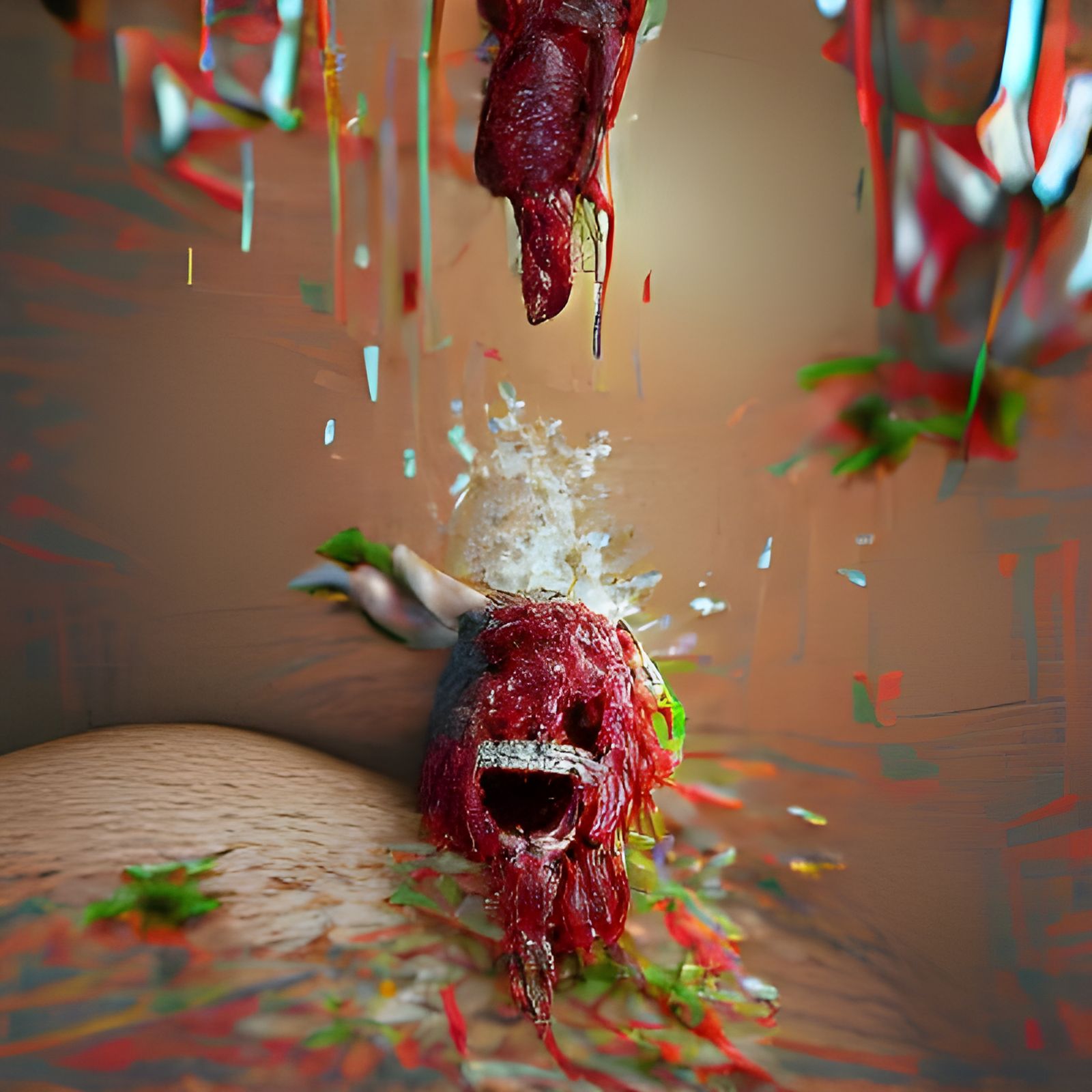 Meat Piñata Explosion: An Absurdist Visual