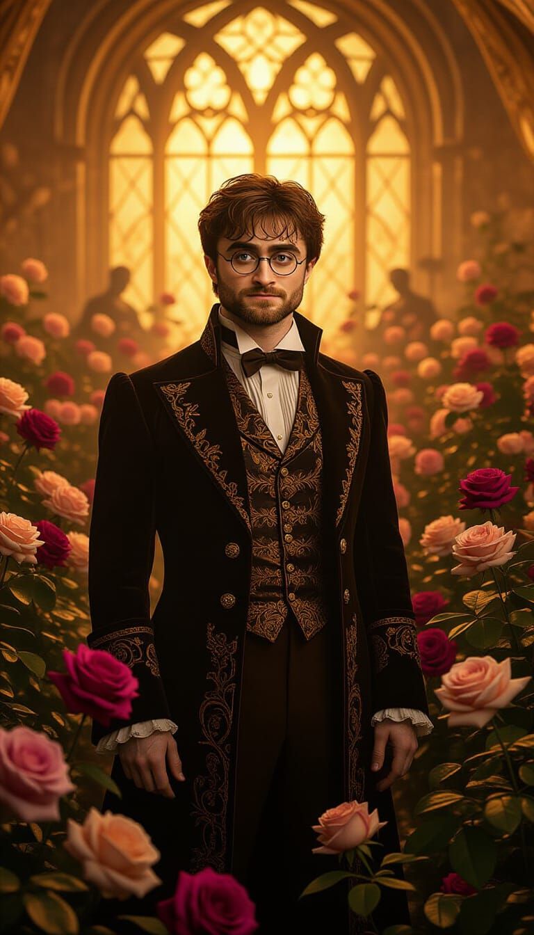 Mystical Kingdom of Roses: A Dark Fantasy Scene