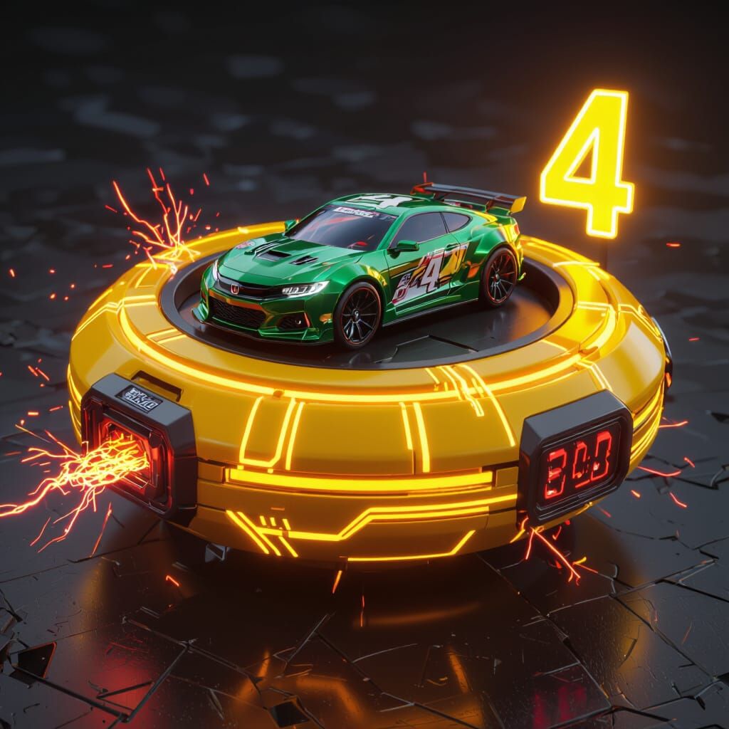 Futuristic Turbo Core Blaze RA-4 Morpher in Yellow