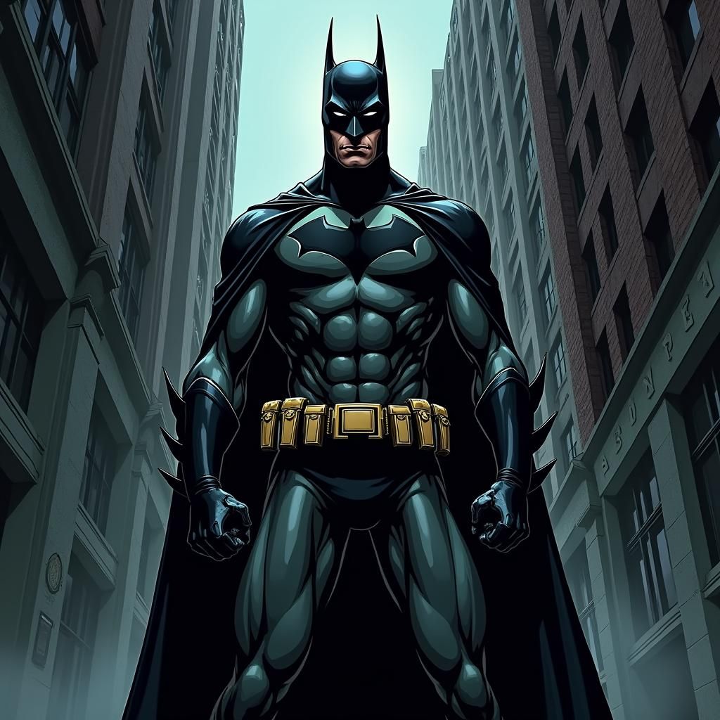 Batman in Gotham: Heroic Comic Book Art