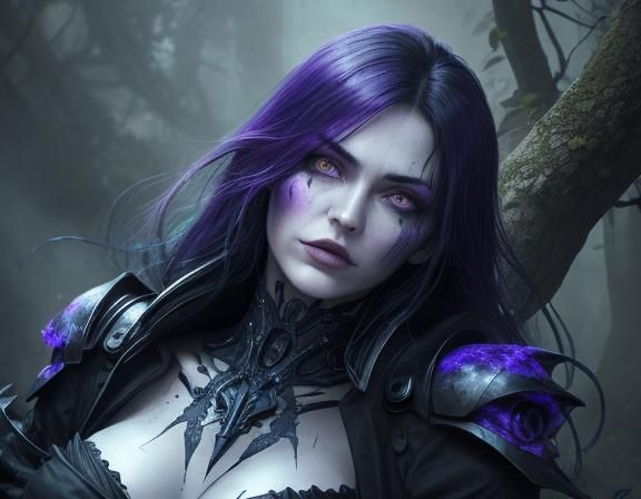 Cybernetic Vampire Ascending in Blue-Green Fire