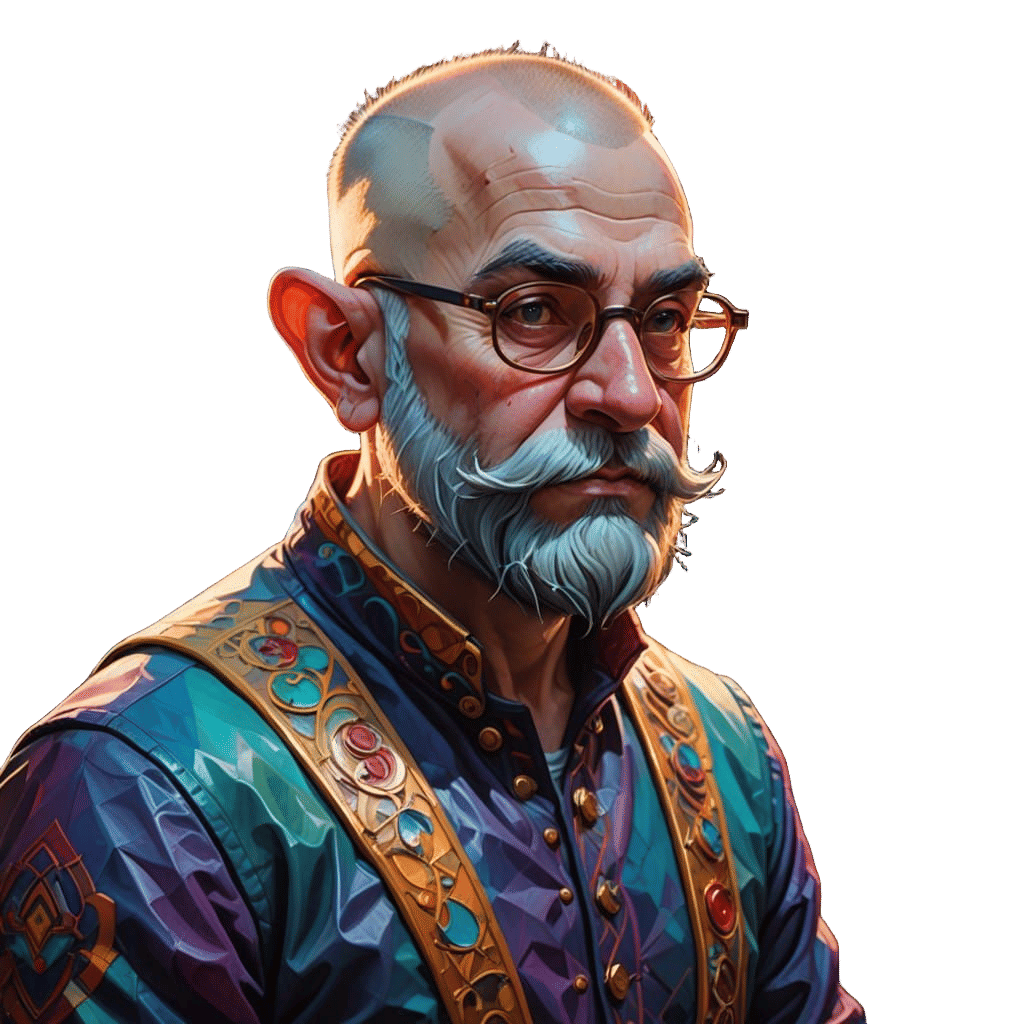 Vibrant Gnome Commoner in Oil Painting Style