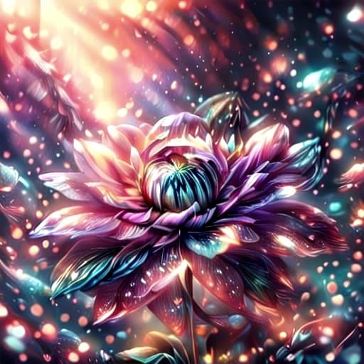 Detailed Hibiscus Flower with Dewdrops in Natural Light