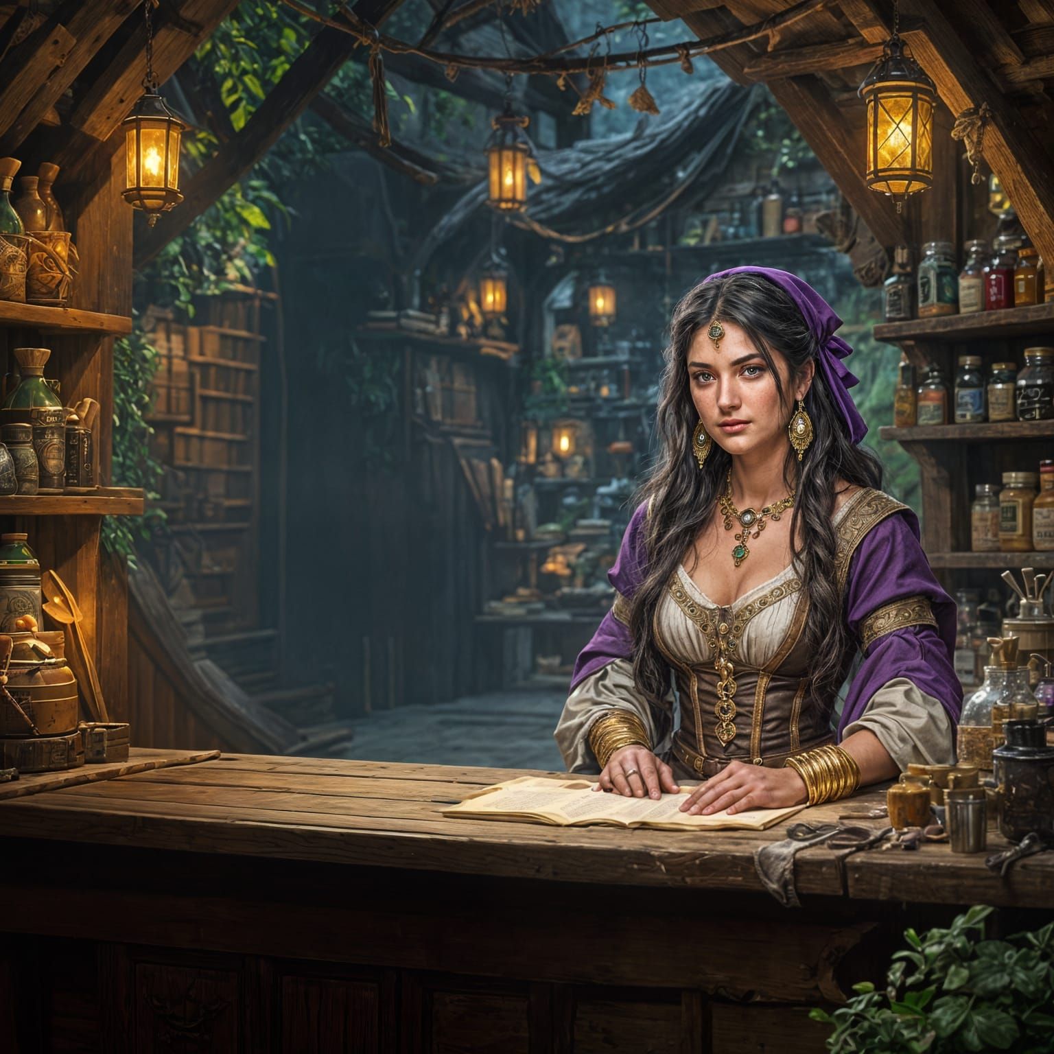 Ranger Buys Supplies in Moody Medieval Shop