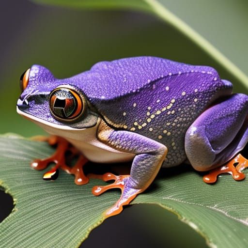 Hypnotic Tree Frog in Dystopian Dieselpunk Style