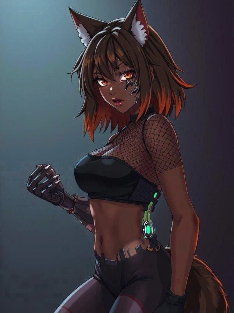 Biomechanical Cyborg Spine in Dark Cyberpunk Style