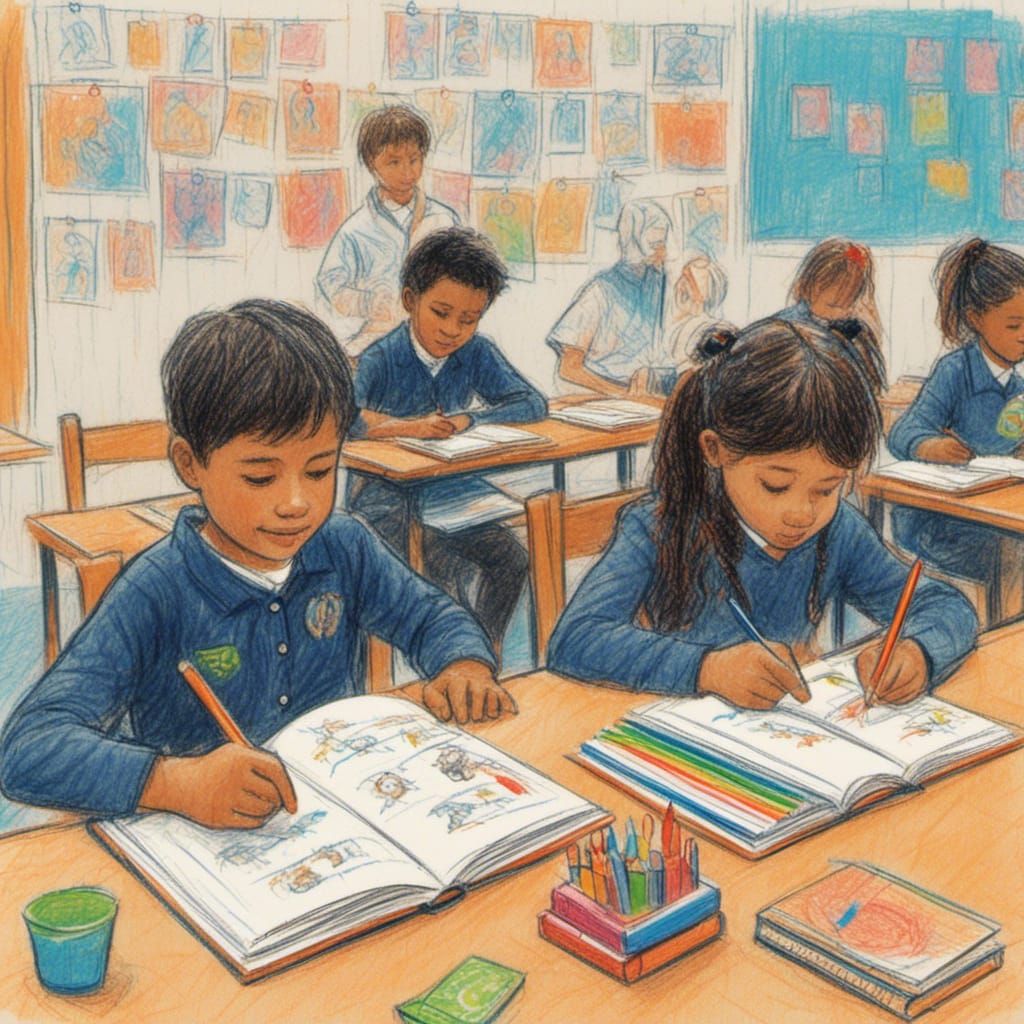 Children Learning to Read: Kids' Illustration Style