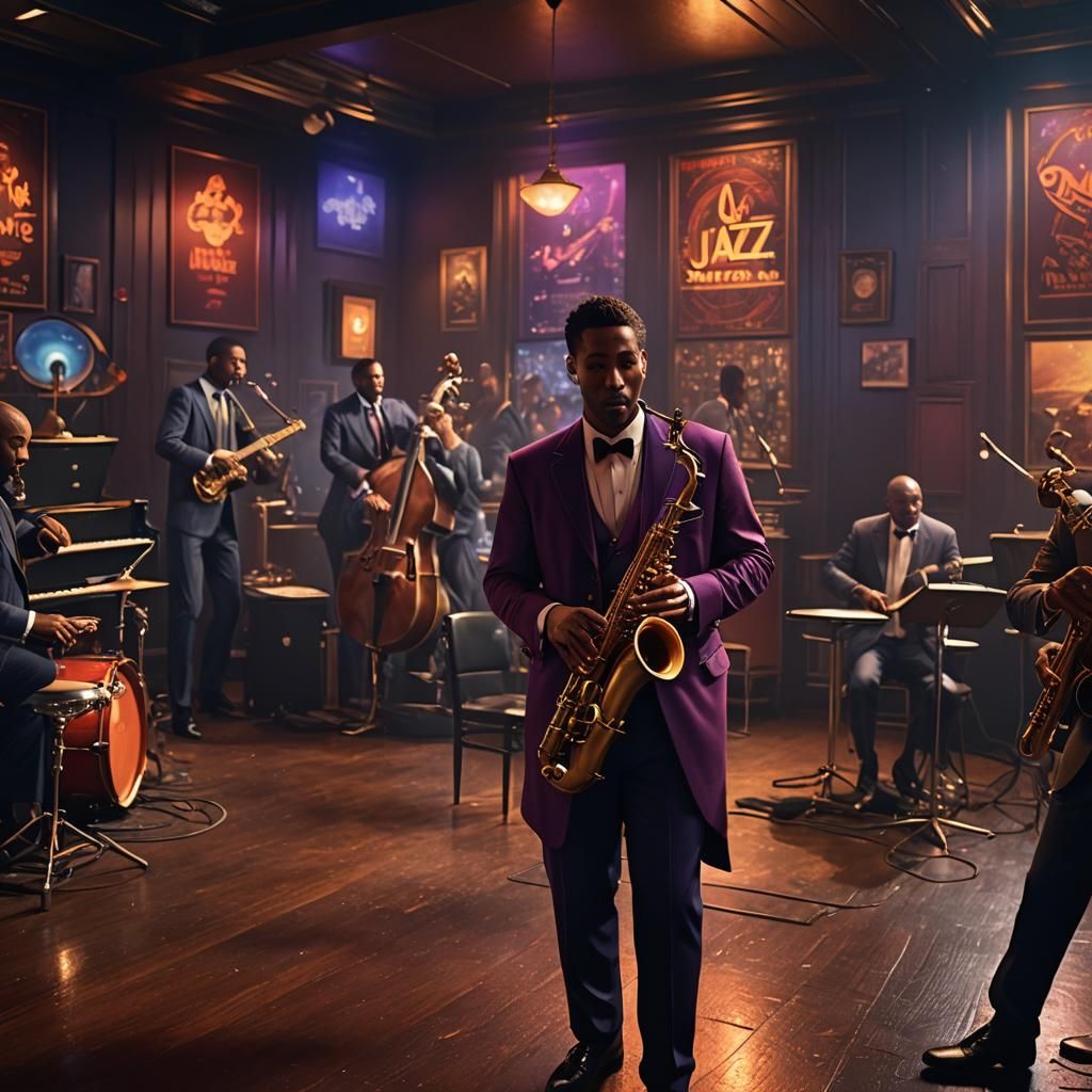 Jazz Musician in a Fantasy Concept Art Style