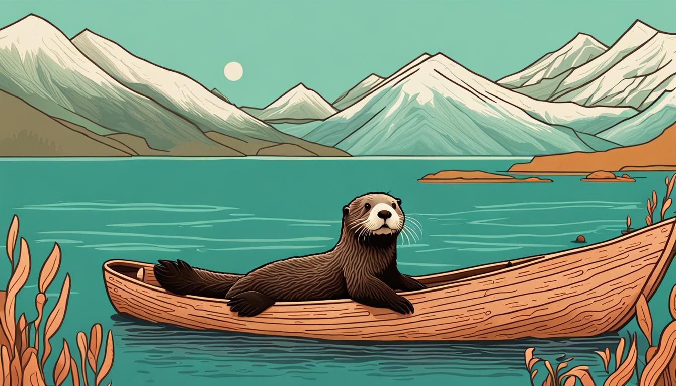 Sea Otter in British Columbia: Wes Anderson Style