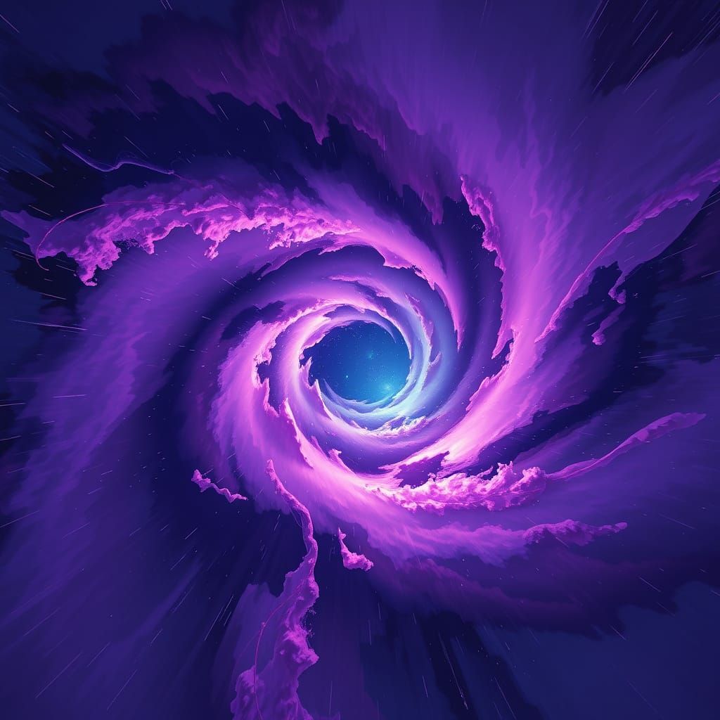 Cosmic Vortex in Abstract Digital Art Style