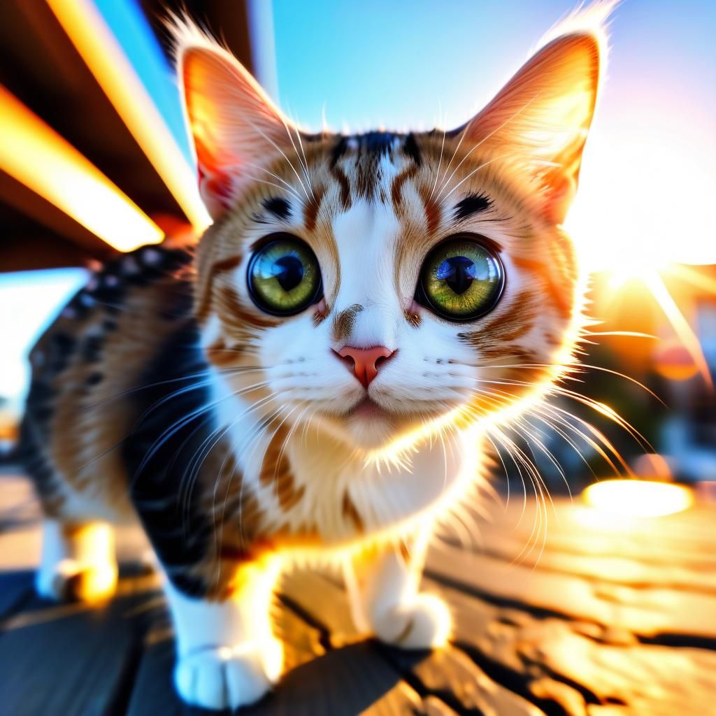 Super Cute Kitten and Crab with Big Eyes