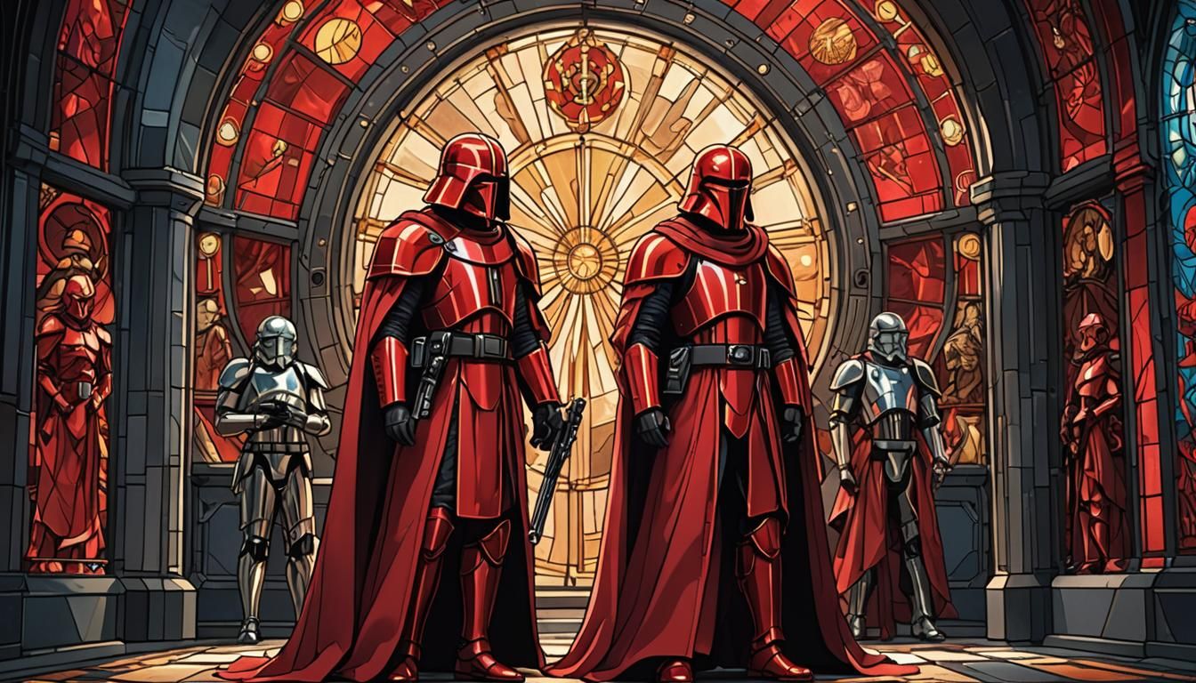 Star Wars Imperial Guard Stained Glass Art