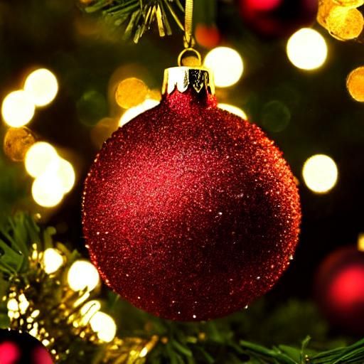 Baroque Christmas Ornament: Hyperrealistic Detail