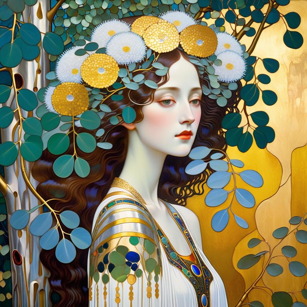 Eucalyptus Grove in Art Nouveau Style