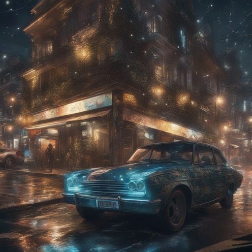 Night Ride AI Image