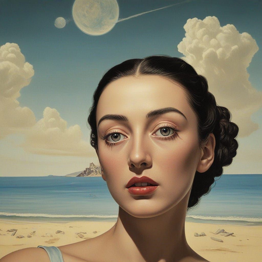 Surrealism Painting of Harmony and Discord in a Dreamlike St...