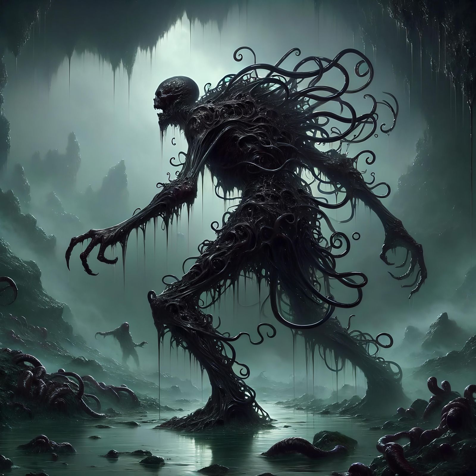 Bogdweller: Swarm of Leeches in Gloomy Swamp