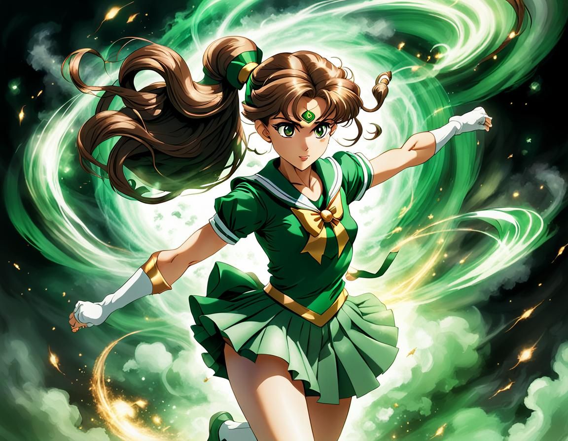 Sailor Jupiter Sprinting Through Mysterious Smoke