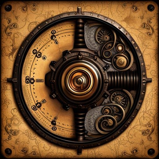 Detailed Steampunk Engine Design