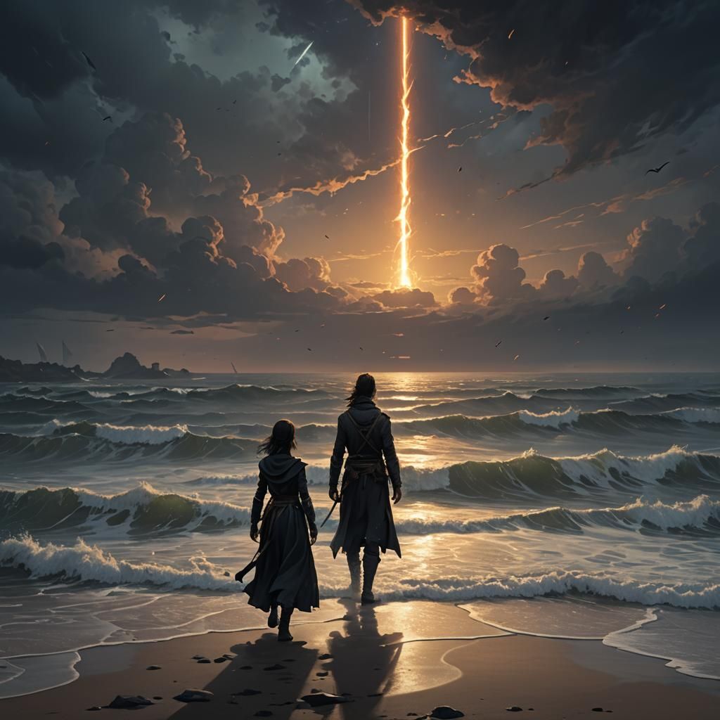 Dark Fantasy Waiting in a Void, Hyperdetailed Art