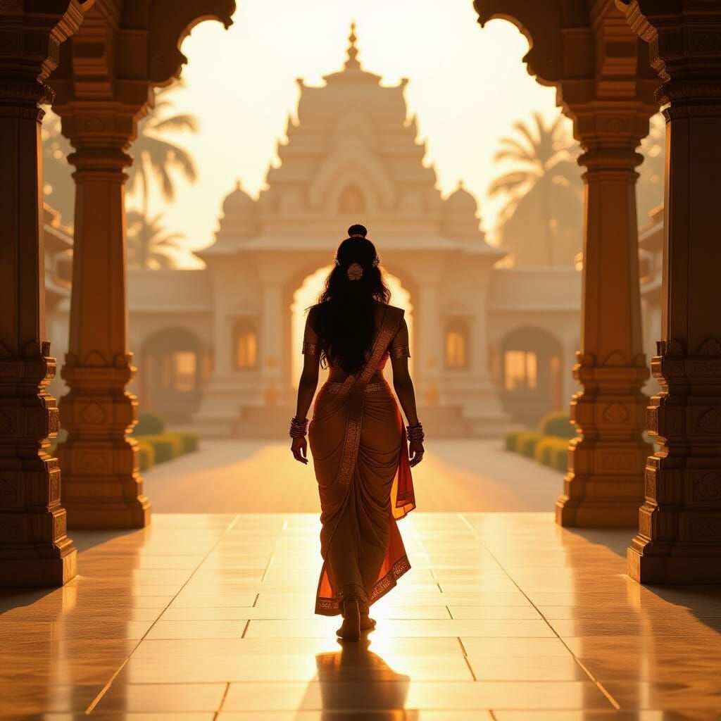 Goddess Lakshmi at Gundicha Temple in Cinematic Style