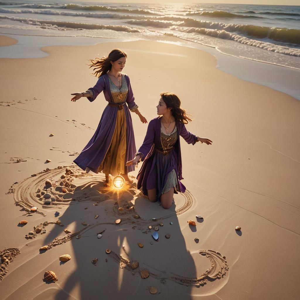 Alchemist Controls Ocean Waves in Golden Hour