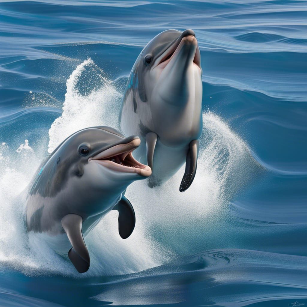 Dolphins Embrace Joy in Azure Waters