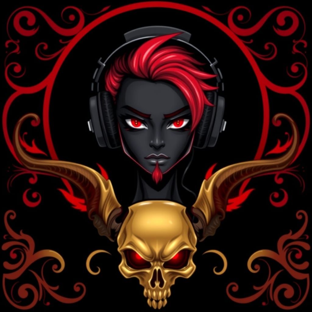 Surreal Figure in Dark Cyberpunk Style