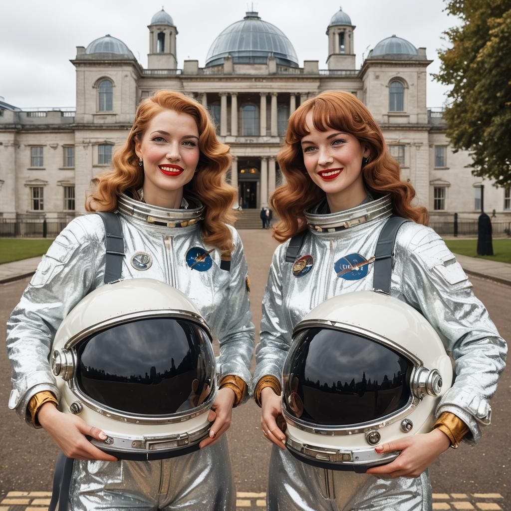 Retro-Futuristic Women in Space Travel Outfits