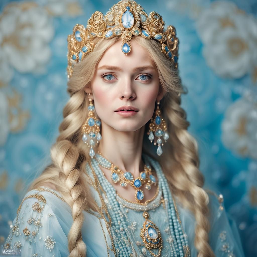 Russian Princess Portrait in Romanticism Style
