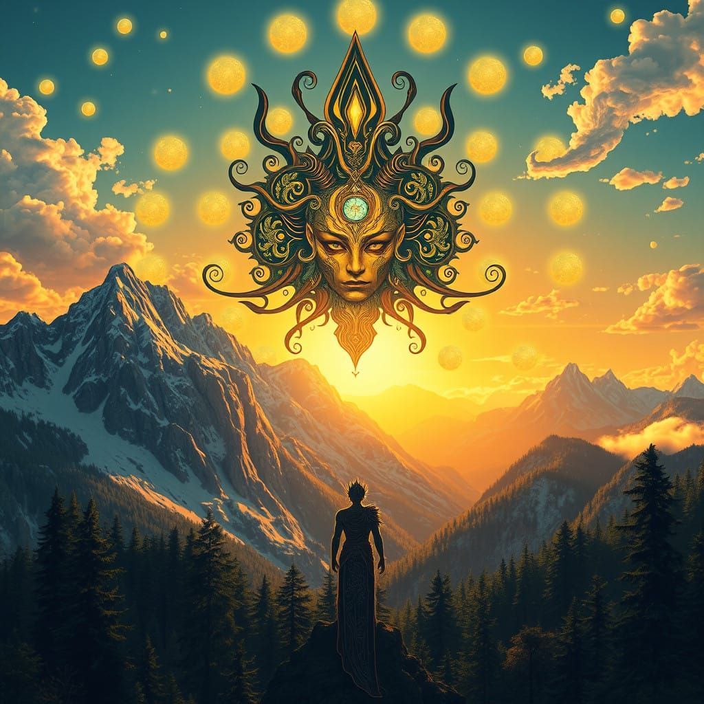 Ethereal Guardian of the Cosmic Dawn