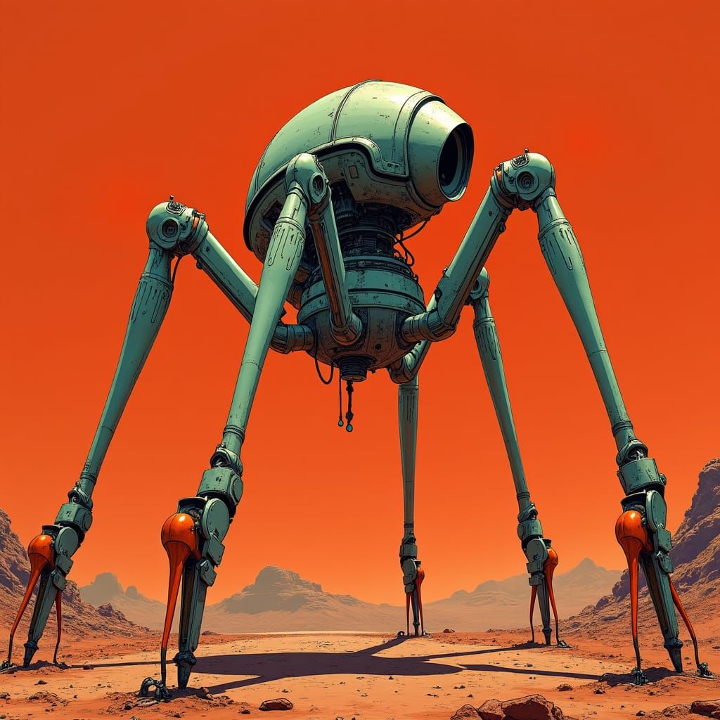 Martian Tripod in Stilettos on Mars