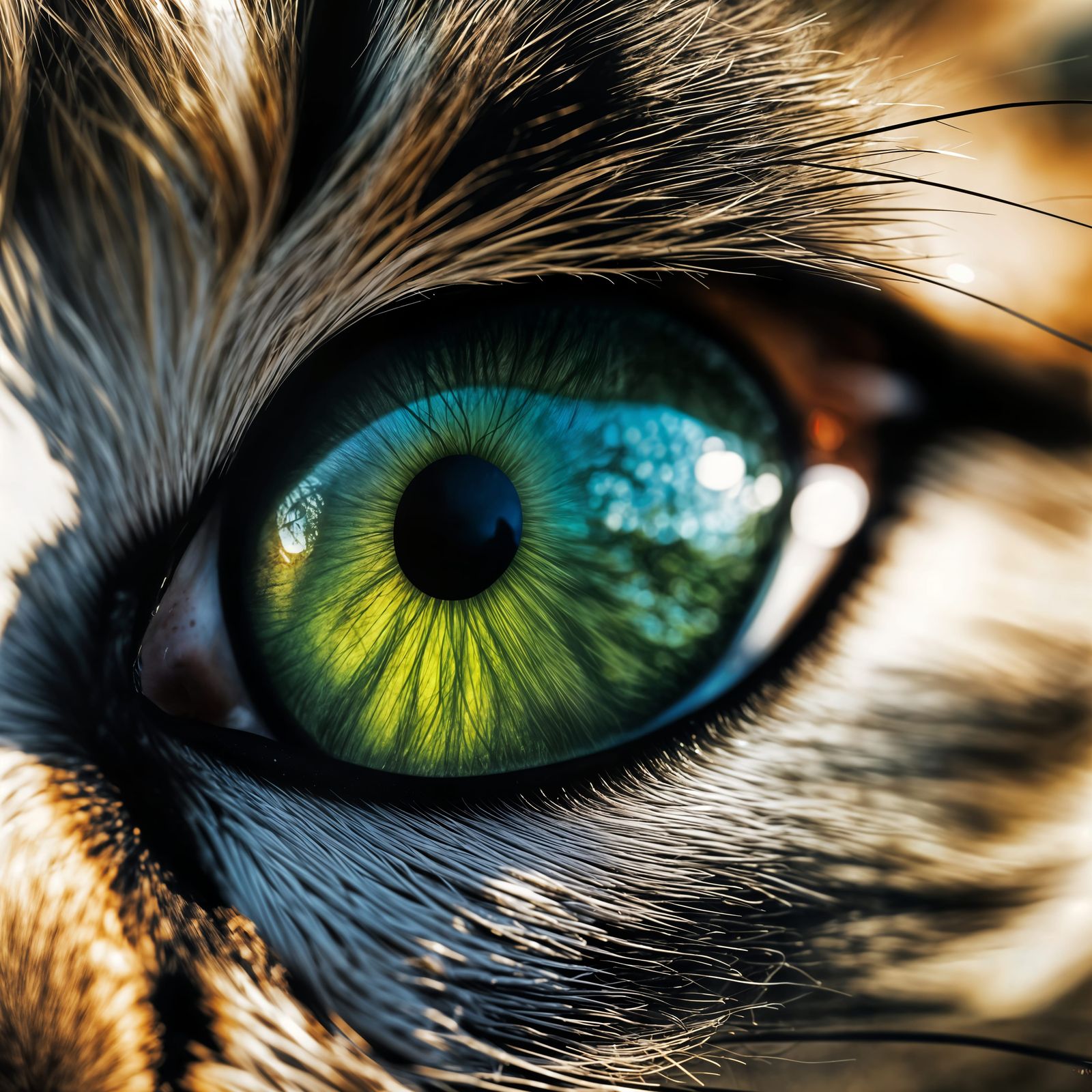 Macro Shot of a Cat's Eye in 8K