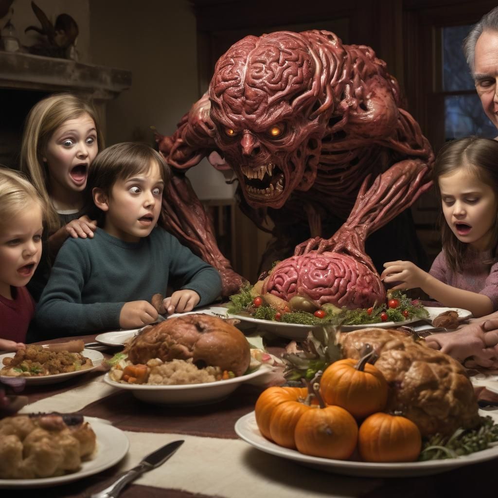 Monstrous Thanksgiving: A Father's Brain Carving Nightmare