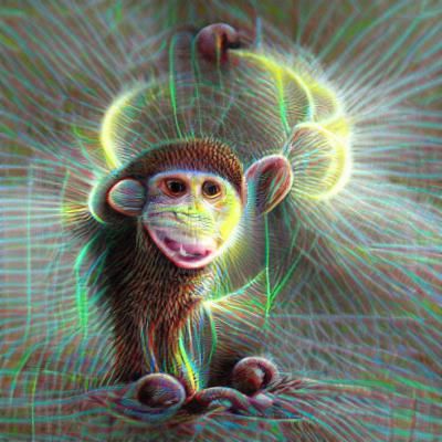 Rare Monkey NFT in 8K 3D with Flickering Light