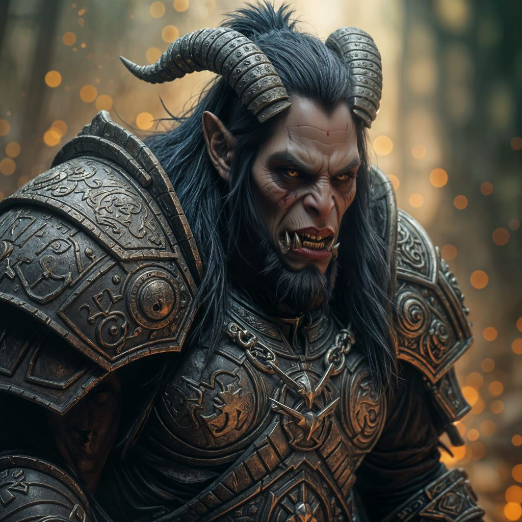 Epic Orc War Captain Sharp Tooth: Fantasy Art