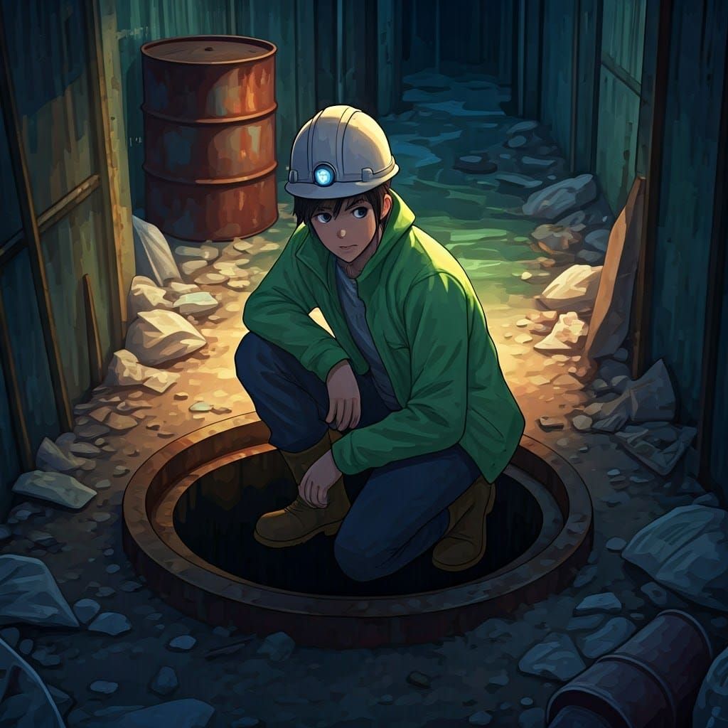 Geologist's Descent: Anime Style Industrial Exploration