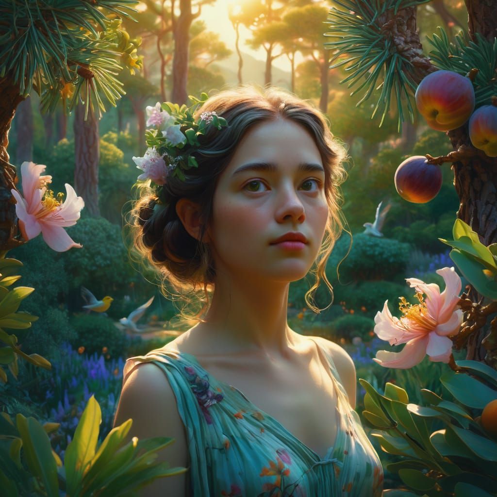 Homeric Gardens 
-Garden of Calypso, Alcinous and Circe- 

Key words - notes: 
Sea groves, Pine trees, Fig trees, Vines,...