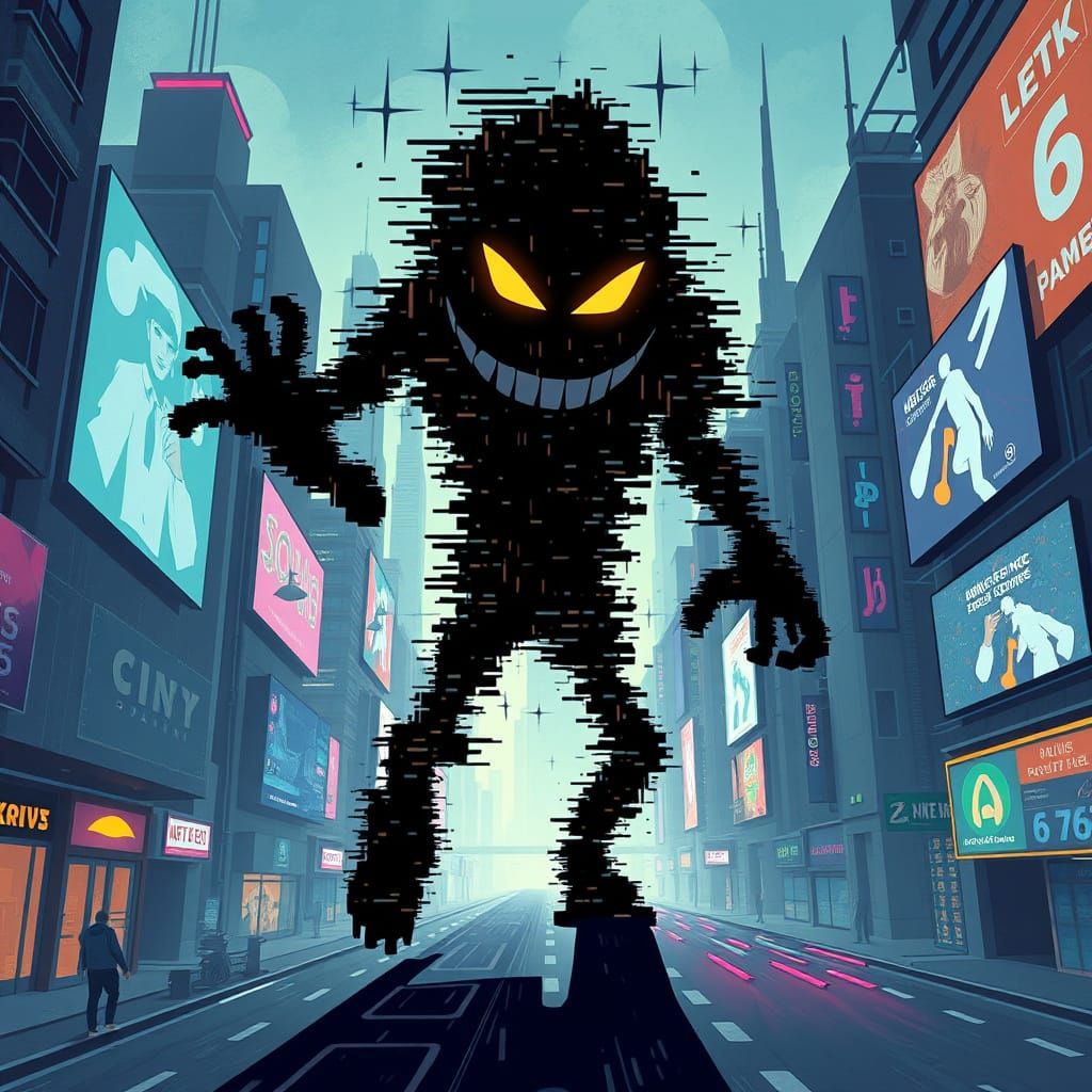 The Glitch Wreaks Havoc on Futuristic Cityscape