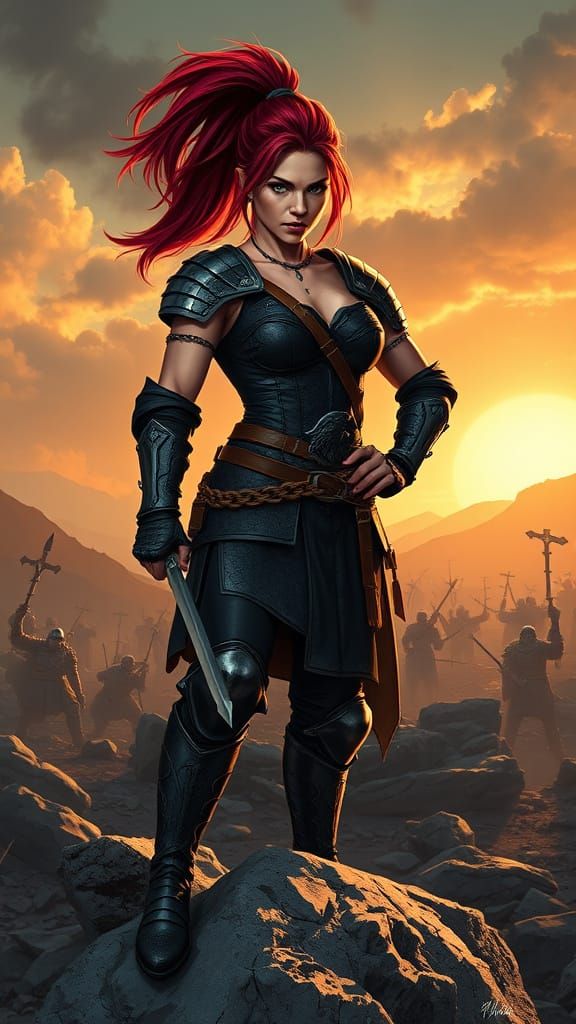 Valkyrie Goddess of War in Epic Digital Art