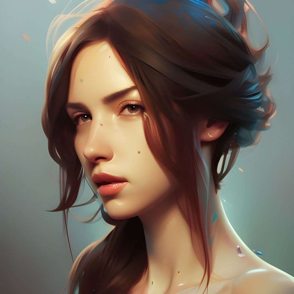 Lilo Portrait in Artgerm and Mucha Style