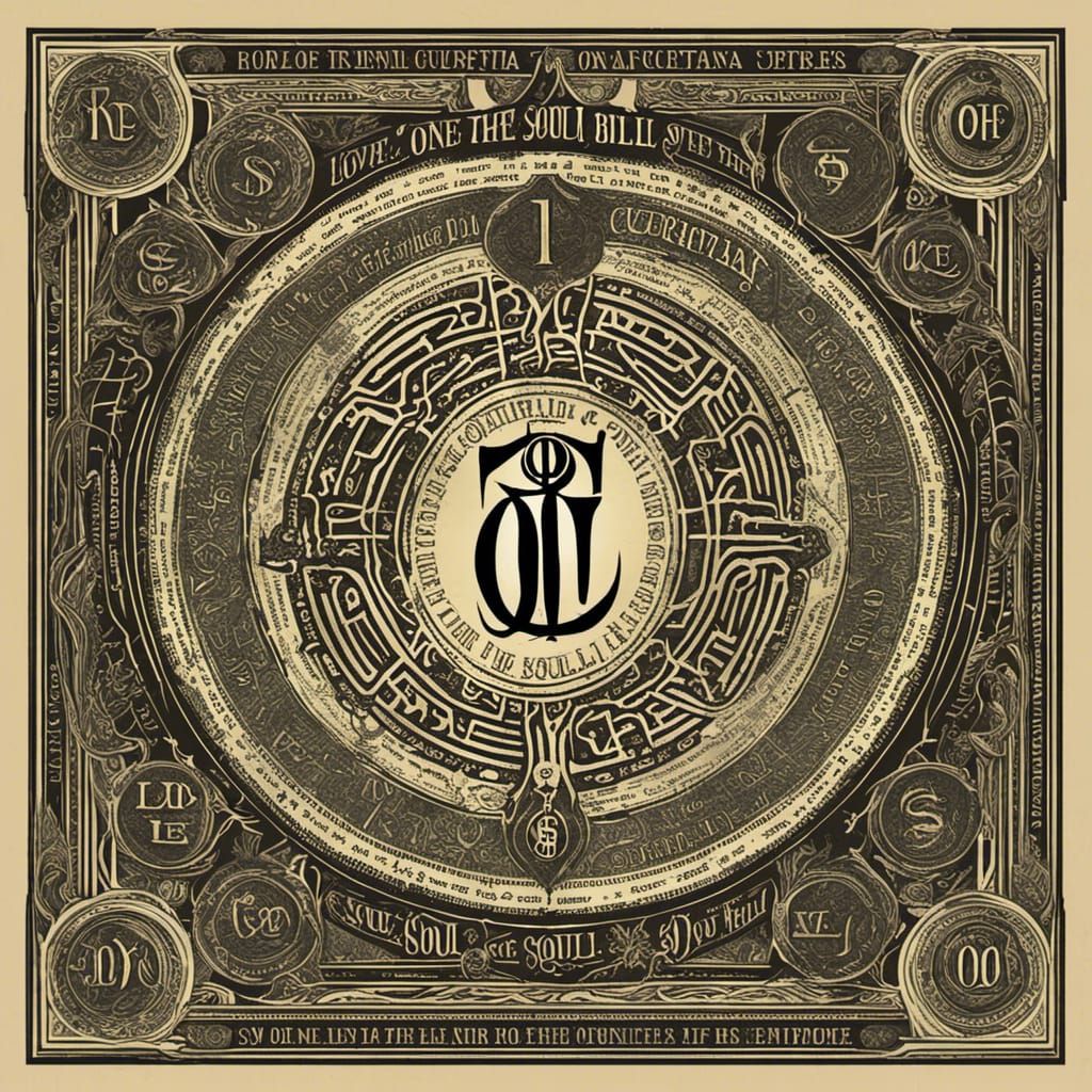 Lovecraftian Currency: One Soul Bill Text-Based Art