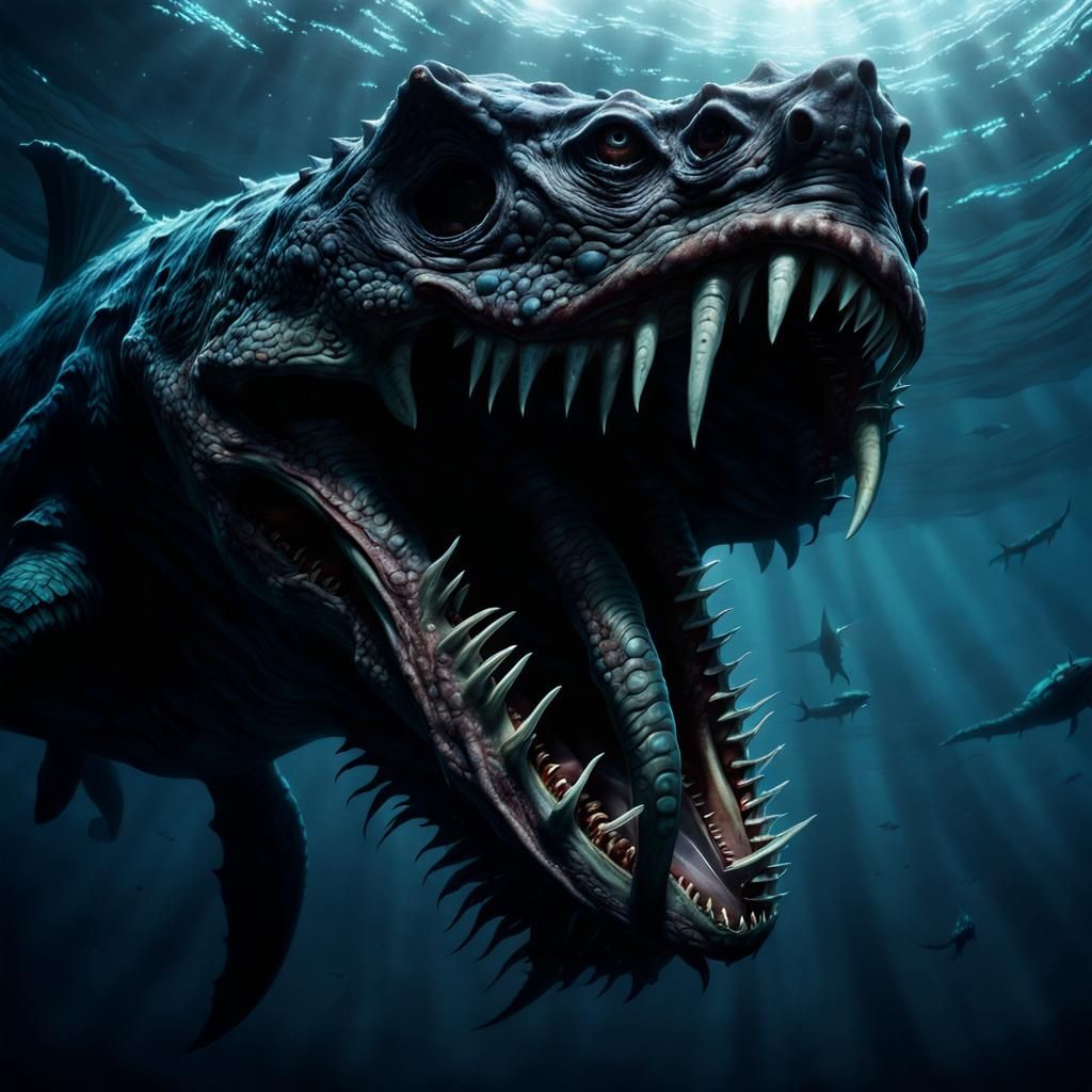 Gigantic Scarred Horror Lurks in Ocean Depths