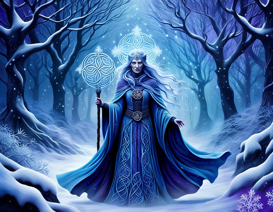Queen of Winter: Celtic Mythology Digital Art