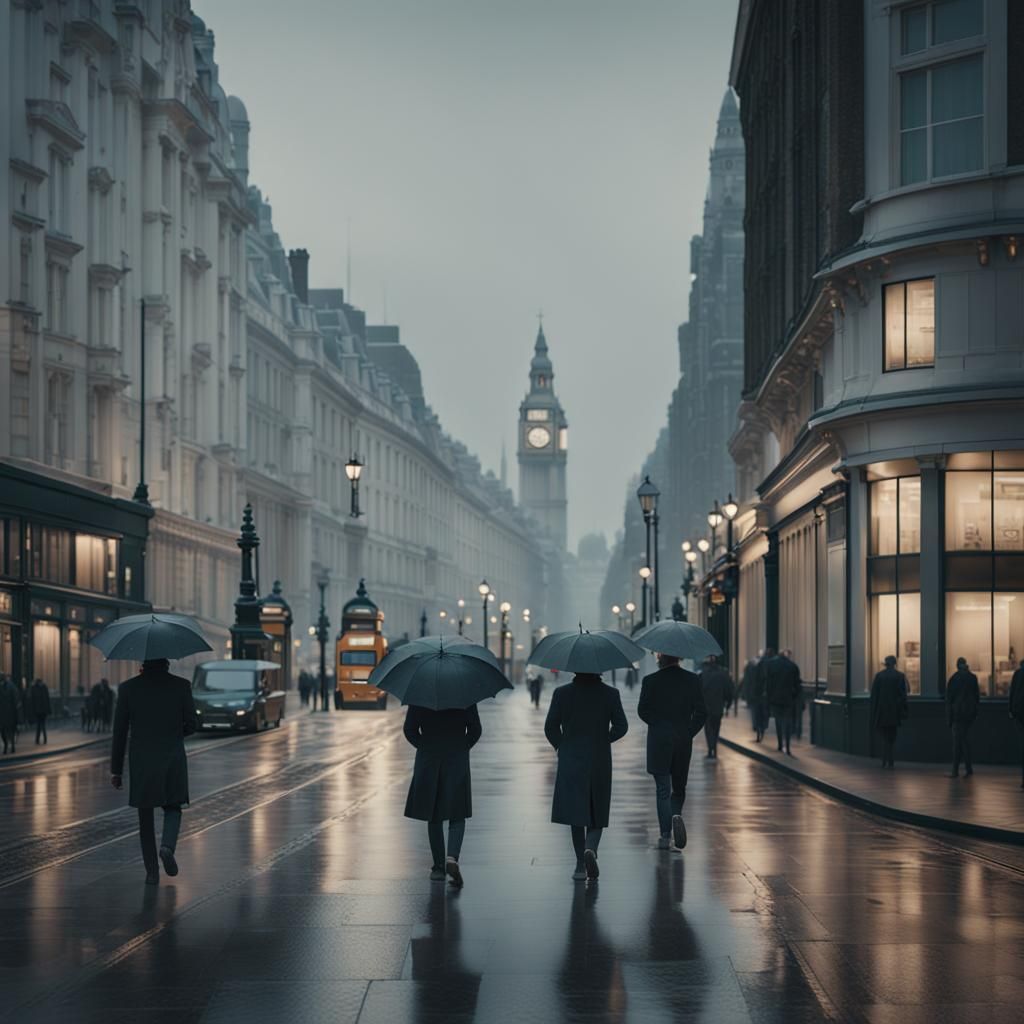 London City Under Moody Skies