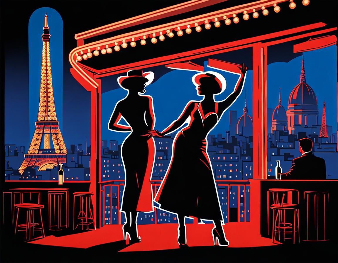 Parisian Cabaret: A Post-Impressionistic Night Scene
